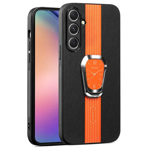 KADEM For Samsung Galaxy M55 5G / C55 5G / F55 5G Case Leather+TPU+Acrylic Phone Cover with Kickstand