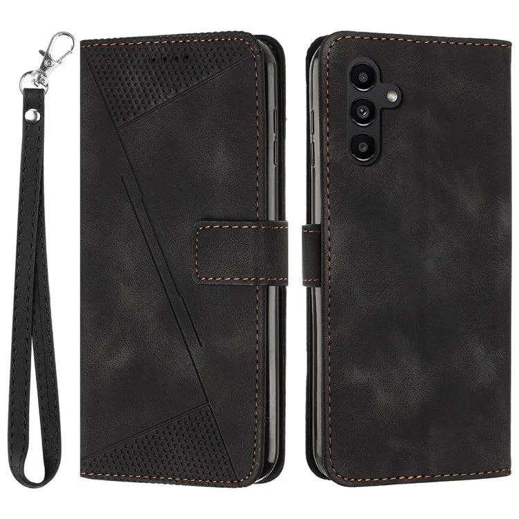 For Samsung Galaxy M15 5G / F15 5G Wholesale Phone Case Triangle Imprinted PU Leather Wallet Cover