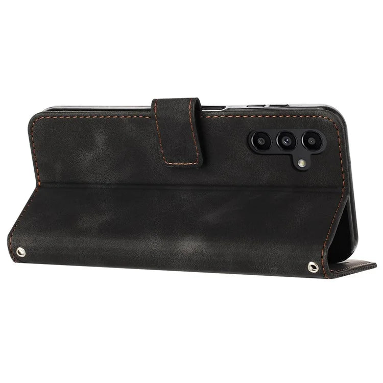 For Samsung Galaxy M15 5G / F15 5G Wholesale Phone Case Triangle Imprinted PU Leather Wallet Cover