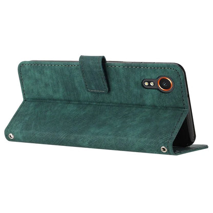 For Samsung Galaxy Xcover7 Wholesale Phone Cases Lines Imprinted PU Leather Phone Stand Cover