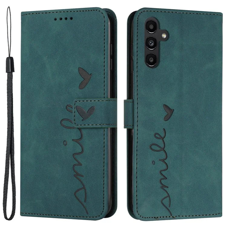 For Samsung Galaxy M15 5G / F15 5G PU Leather Phone Case Magnetic Phone Cover with Imprinted Design