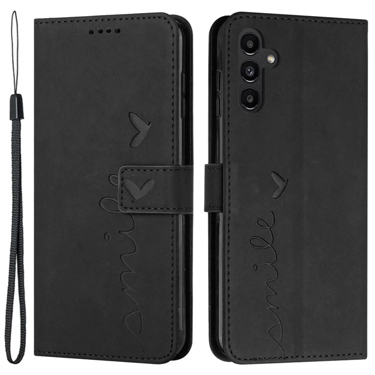 For Samsung Galaxy M15 5G / F15 5G PU Leather Phone Case Magnetic Phone Cover with Imprinted Design
