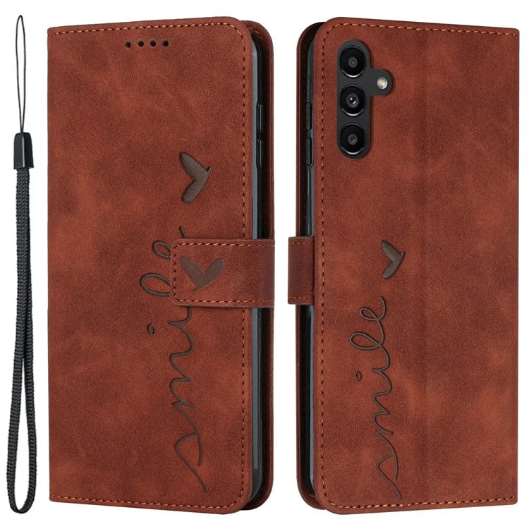For Samsung Galaxy M15 5G / F15 5G PU Leather Phone Case Magnetic Phone Cover with Imprinted Design