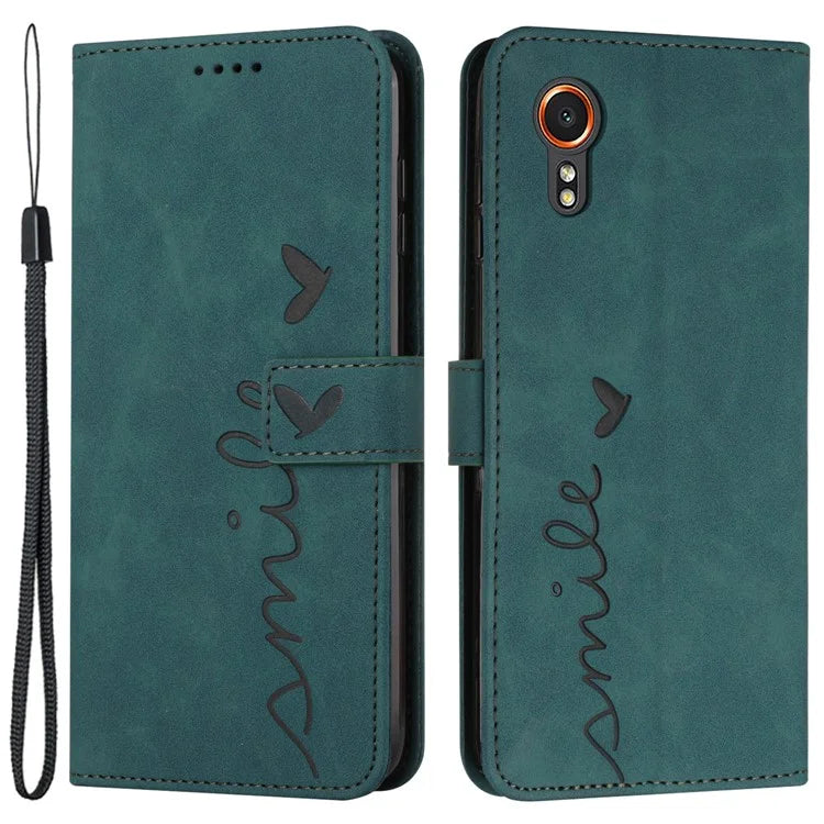 For Samsung Galaxy Xcover7 Cell Phone Case Imprinted PU Leather Magnetic Phone Stand Cover