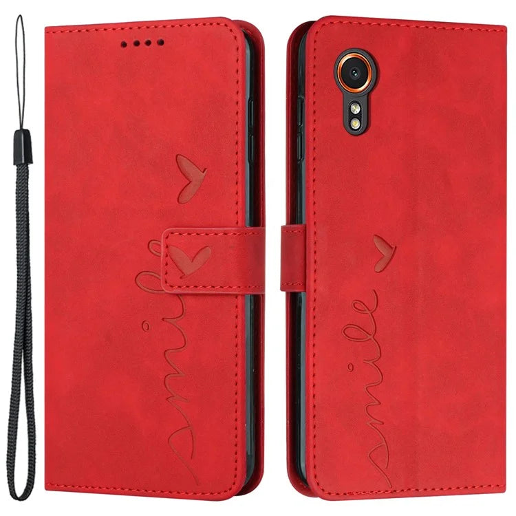 For Samsung Galaxy Xcover7 Cell Phone Case Imprinted PU Leather Magnetic Phone Stand Cover
