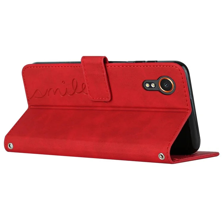 For Samsung Galaxy Xcover7 Cell Phone Case Imprinted PU Leather Magnetic Phone Stand Cover