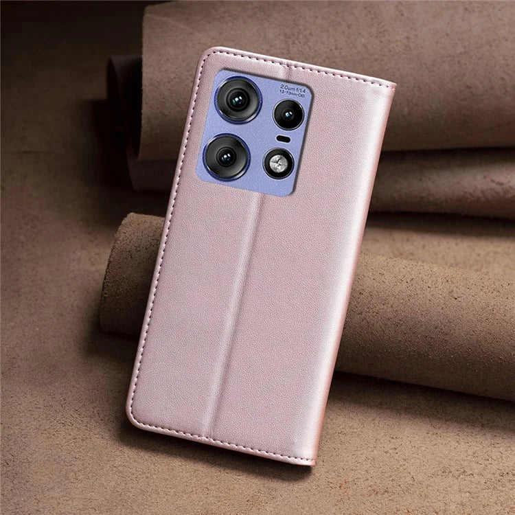 BINFEN COLOR BF18 For Motorola Edge 50 Pro 5G Magnetic Phone Case Leather Folio Stand Cover