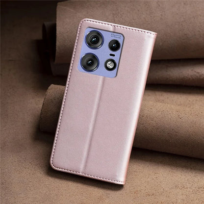 BINFEN COLOR BF18 For Motorola Edge 50 Pro 5G Magnetic Phone Case Leather Folio Stand Cover