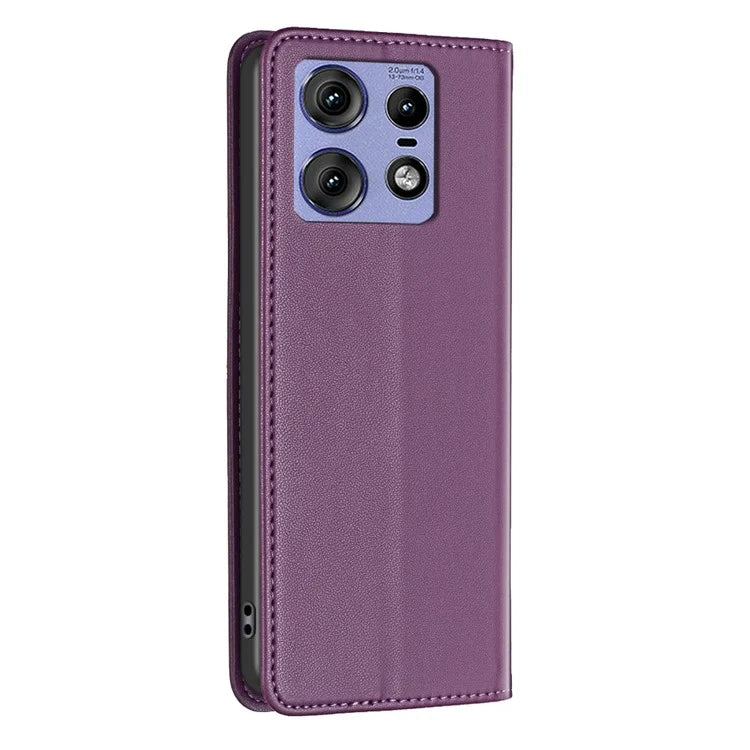 BINFEN COLOR BF18 For Motorola Edge 50 Pro 5G Magnetic Phone Case Leather Folio Stand Cover