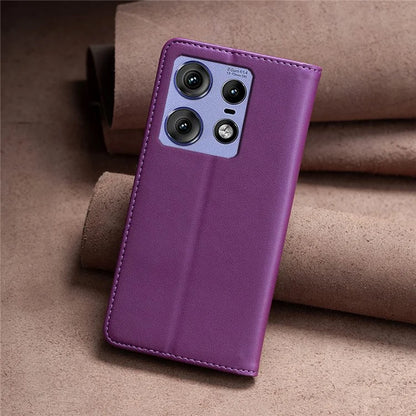 BINFEN COLOR BF18 For Motorola Edge 50 Pro 5G Magnetic Phone Case Leather Folio Stand Cover