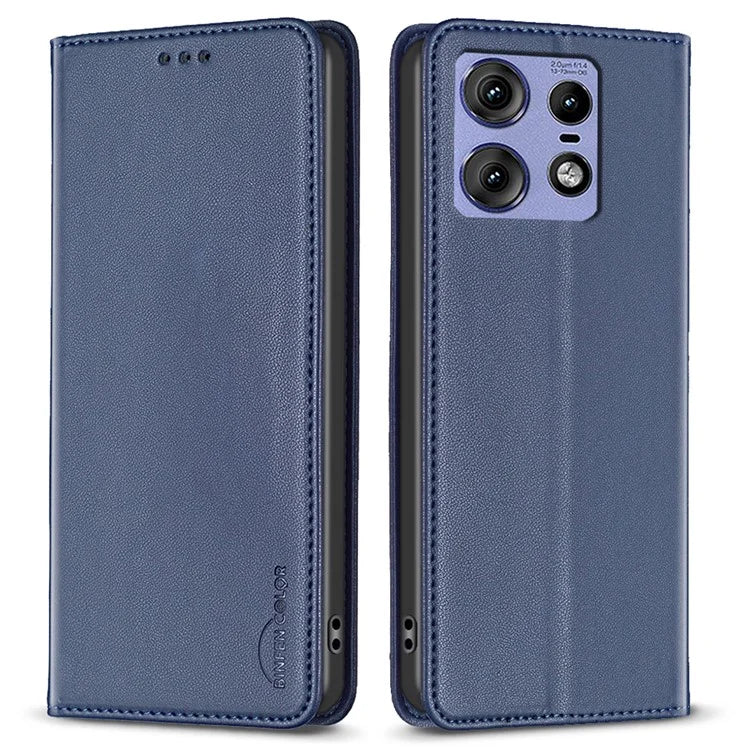 BINFEN COLOR BF18 For Motorola Edge 50 Pro 5G Magnetic Phone Case Leather Folio Stand Cover