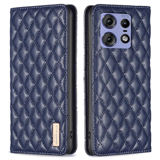 BINFEN COLOR BF Style-16 For Motorola Edge 50 Pro 5G Case Magnetic Closure Leather Phone Cover