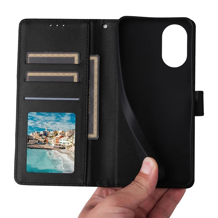 For Oppo A38 4G Wallet Phone Case Anti-Drop PU Leather Folio Flip Cover