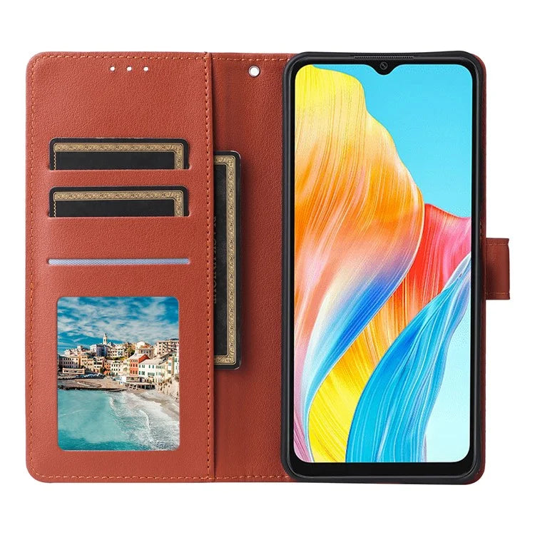 For Oppo A38 4G Wallet Phone Case Anti-Drop PU Leather Folio Flip Cover