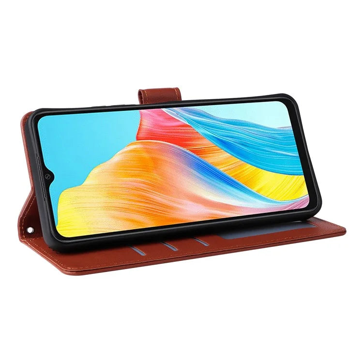 For Oppo A38 4G Wallet Phone Case Anti-Drop PU Leather Folio Flip Cover