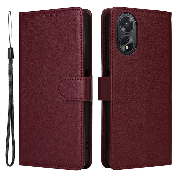 For Oppo A38 4G Wallet Phone Case Anti-Drop PU Leather Folio Flip Cover