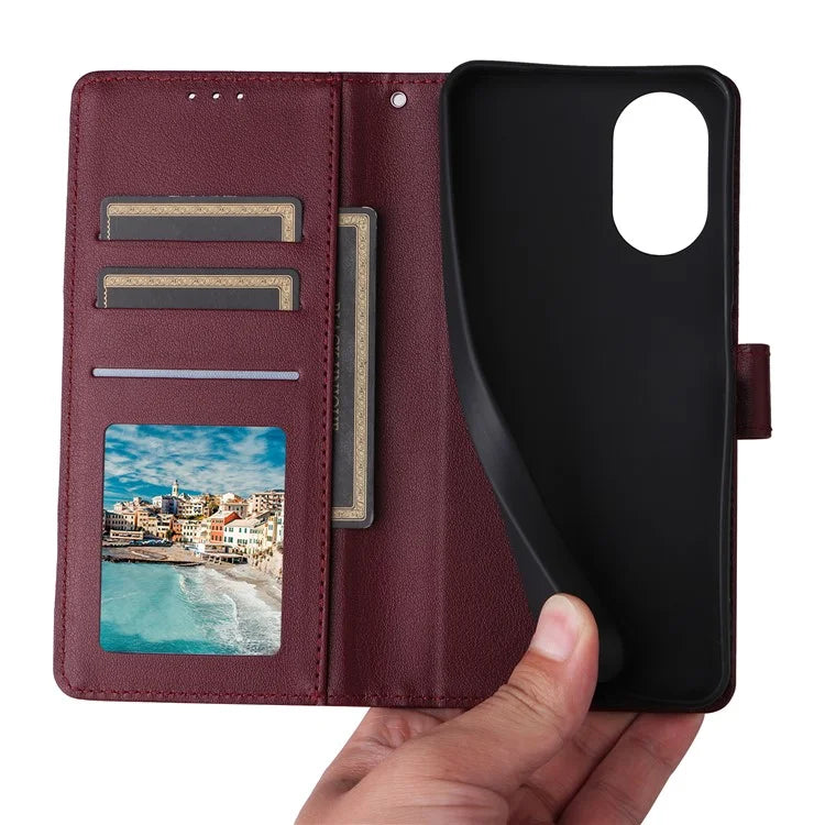 For Oppo A38 4G Wallet Phone Case Anti-Drop PU Leather Folio Flip Cover