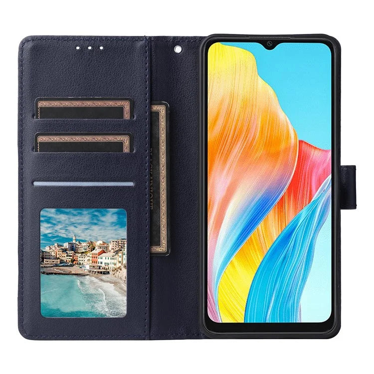 For Oppo A38 4G Wallet Phone Case Anti-Drop PU Leather Folio Flip Cover