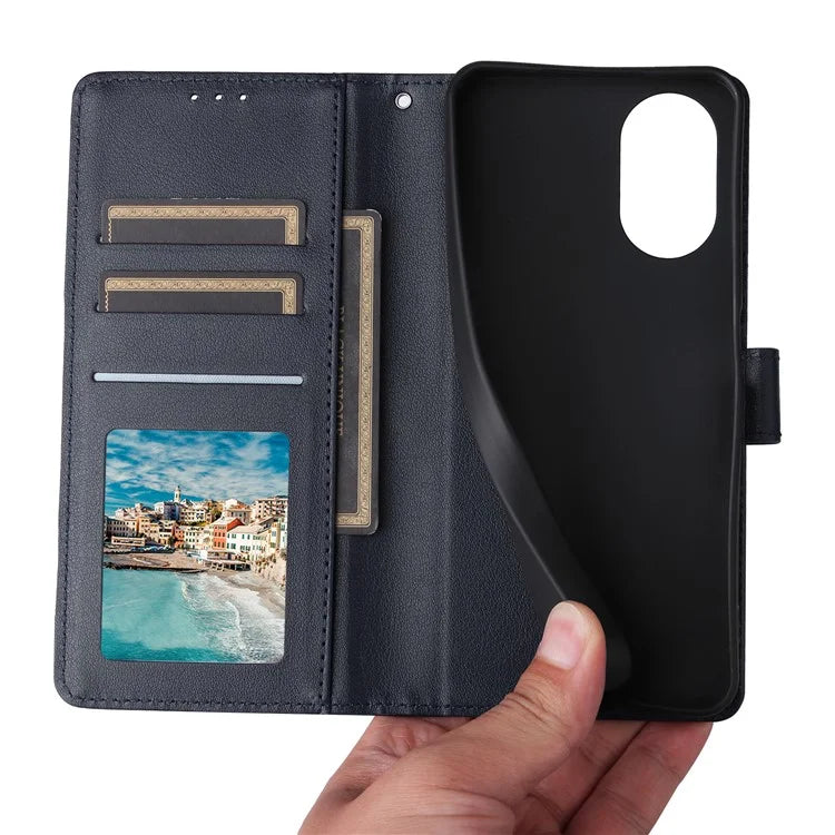 For Oppo A38 4G Wallet Phone Case Anti-Drop PU Leather Folio Flip Cover