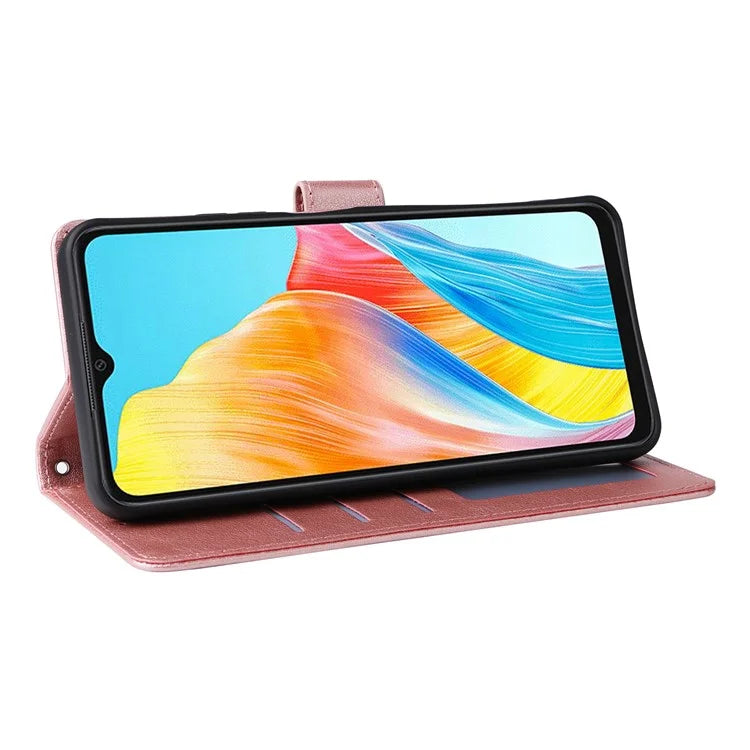 For Oppo A38 4G Wallet Phone Case Anti-Drop PU Leather Folio Flip Cover