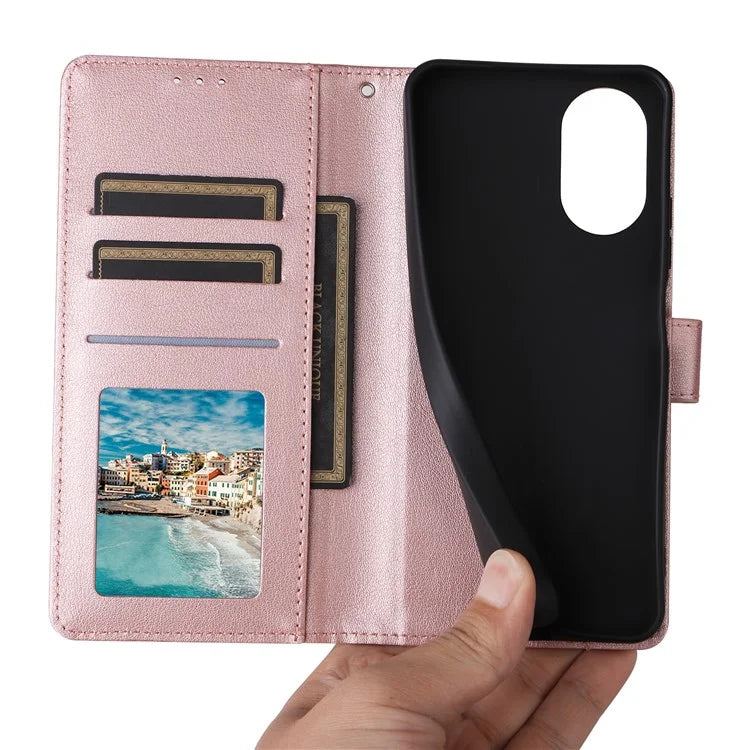 For Oppo A38 4G Wallet Phone Case Anti-Drop PU Leather Folio Flip Cover