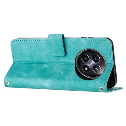 For Realme 12 5G Case PU Leather Phone Shell Triangle Imprinted Wallet Cover