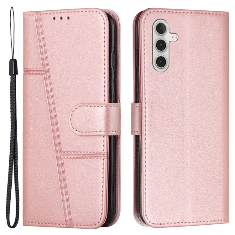 For Samsung Galaxy M15 5G / F15 5G Anti-Scratch PU Leather Phone Case Stand Cell Phone Cover