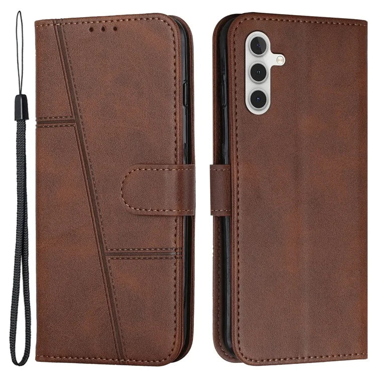 For Samsung Galaxy M15 5G / F15 5G Anti-Scratch PU Leather Phone Case Stand Cell Phone Cover