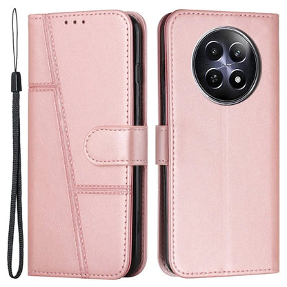 For Realme 12 5G Case Fall Protection Calf Texture PU Leather Phone Cover