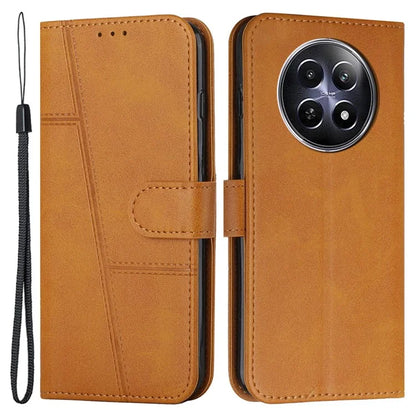 For Realme 12 5G Case Fall Protection Calf Texture PU Leather Phone Cover