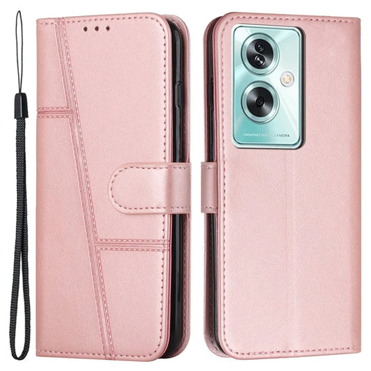 For Oppo A79 5G / A2 5G / OnePlus Nord N30 SE 5G Cover PU Leather Full Wrapped Phone Shell Stand Design