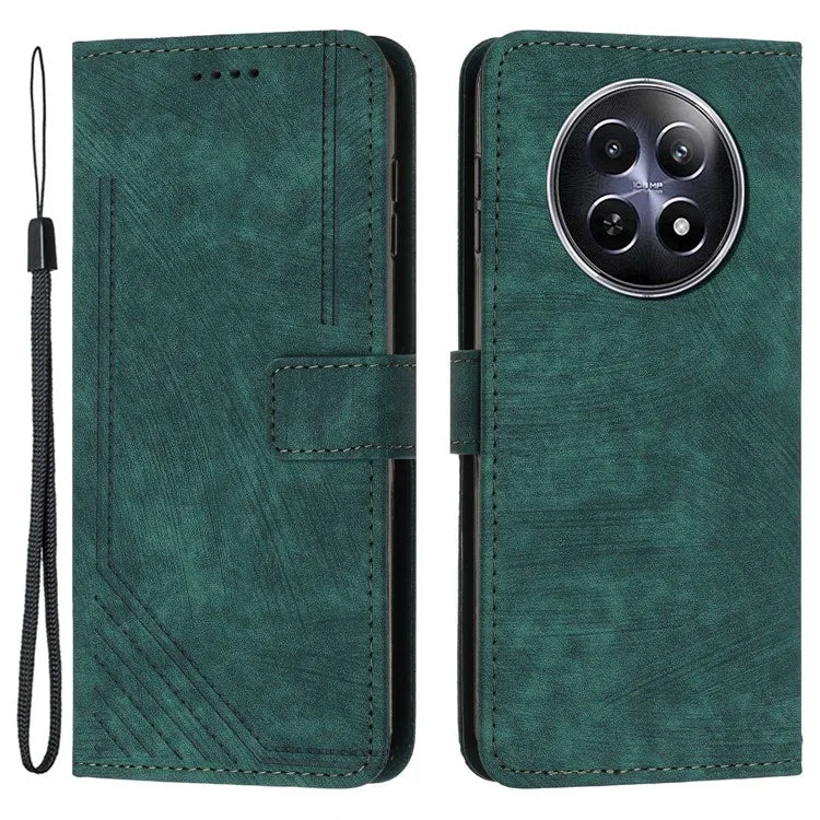 For Realme 12 5G Shockproof Cell Phone Case Imprinted PU Leather Wallet Phone Shell