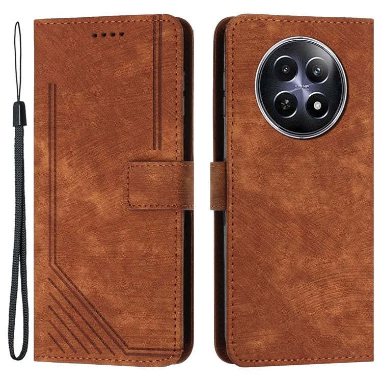 For Realme 12 5G Shockproof Cell Phone Case Imprinted PU Leather Wallet Phone Shell