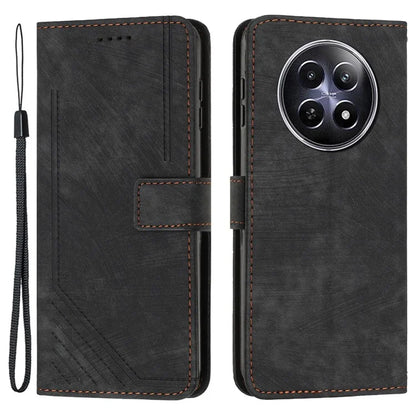 For Realme 12 5G Shockproof Cell Phone Case Imprinted PU Leather Wallet Phone Shell