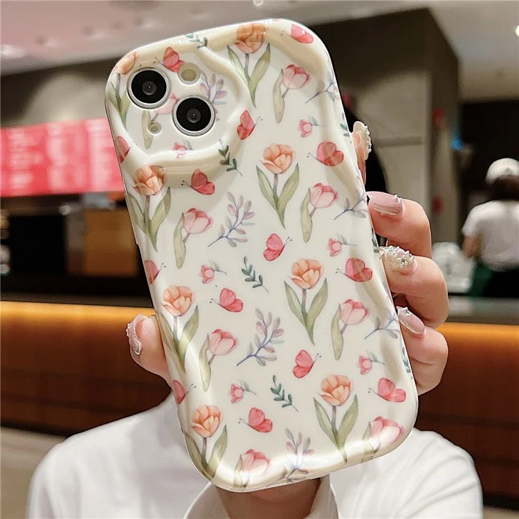 For iPhone 14 Back Case Soft TPU Pattern Printing Back Phone Cover
