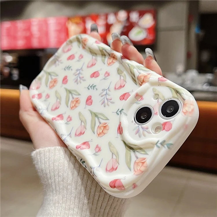 For iPhone 14 Back Case Soft TPU Pattern Printing Back Phone Cover