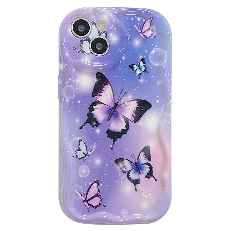 For iPhone 14 Back Case Soft TPU Pattern Printing Back Phone Cover