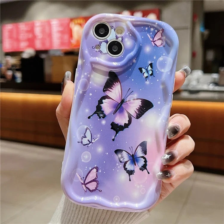 For iPhone 14 Back Case Soft TPU Pattern Printing Back Phone Cover