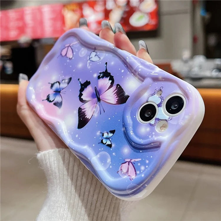 For iPhone 14 Back Case Soft TPU Pattern Printing Back Phone Cover
