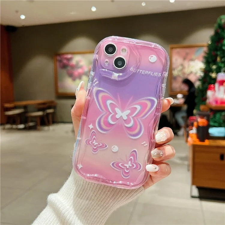 For iPhone 14 Back Case Soft TPU Pattern Printing Back Phone Cover