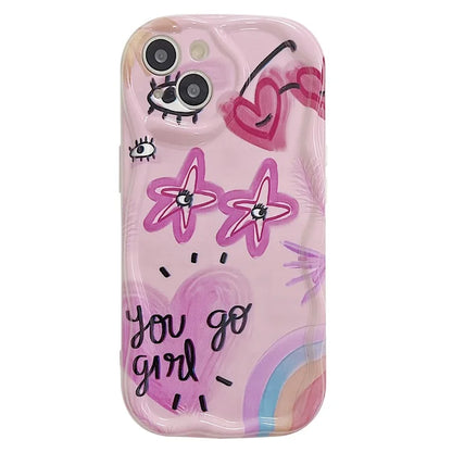 For iPhone 14 Back Case Soft TPU Pattern Printing Back Phone Cover