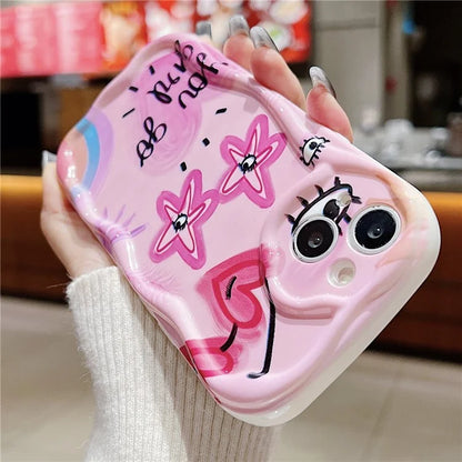 For iPhone 14 Back Case Soft TPU Pattern Printing Back Phone Cover