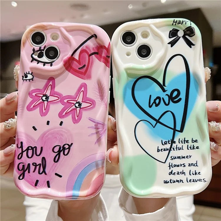 For iPhone 14 Back Case Soft TPU Pattern Printing Back Phone Cover