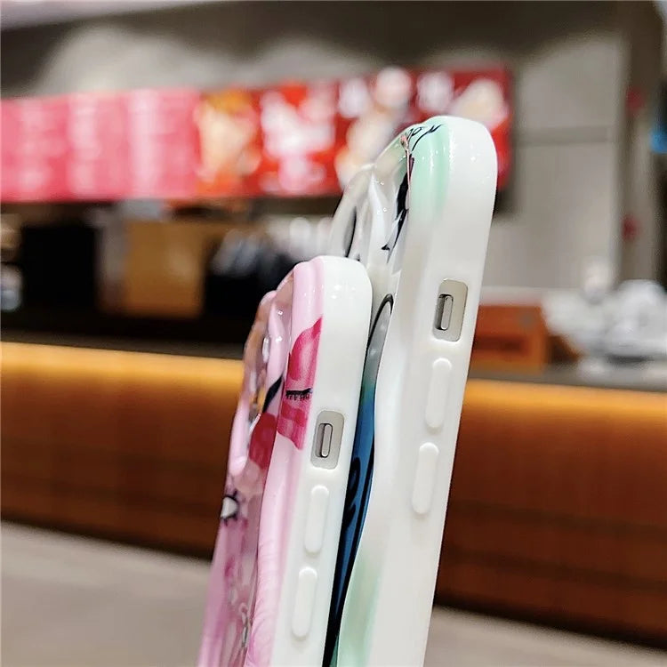 For iPhone 14 Back Case Soft TPU Pattern Printing Back Phone Cover