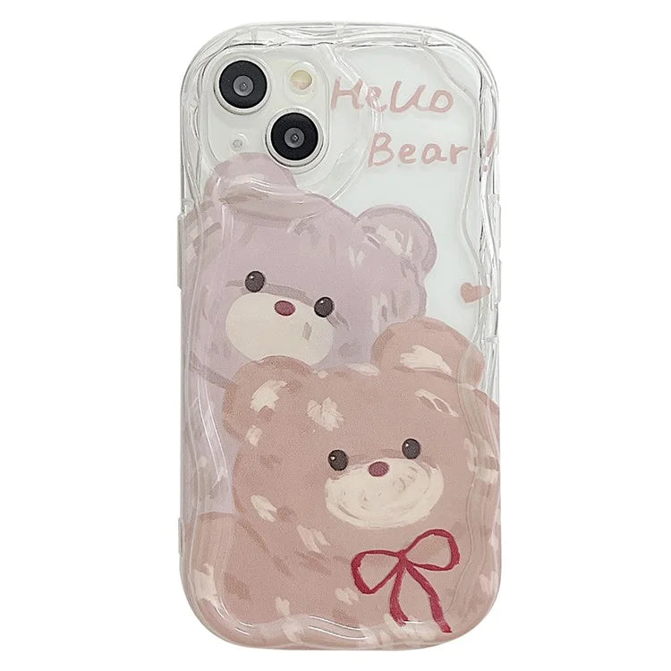 For iPhone 14 Back Case Soft TPU Pattern Printing Back Phone Cover