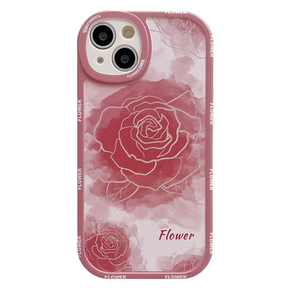 For iPhone 15 Cell Phone Case Anti-drop TPU Pattern Printed Round Edge Cover