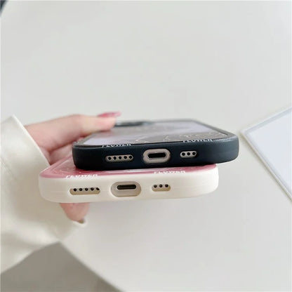 For iPhone 15 Cell Phone Case Anti-drop TPU Pattern Printed Round Edge Cover