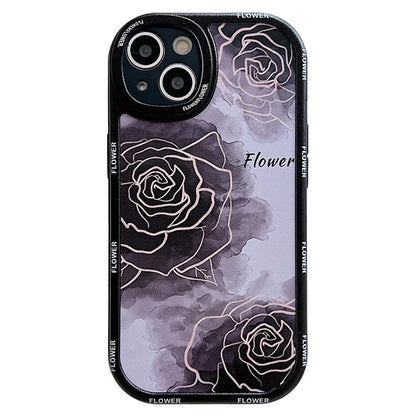 For iPhone 15 Cell Phone Case Anti-drop TPU Pattern Printed Round Edge Cover