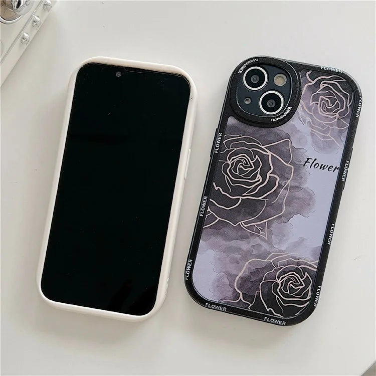 For iPhone 15 Cell Phone Case Anti-drop TPU Pattern Printed Round Edge Cover