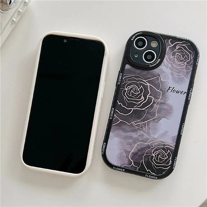 For iPhone 15 Cell Phone Case Anti-drop TPU Pattern Printed Round Edge Cover